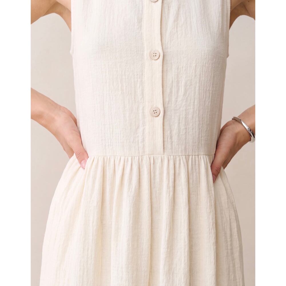 New caara Eileen Cotton gauze Dress white $172 Sz small - Picture 3 of 5